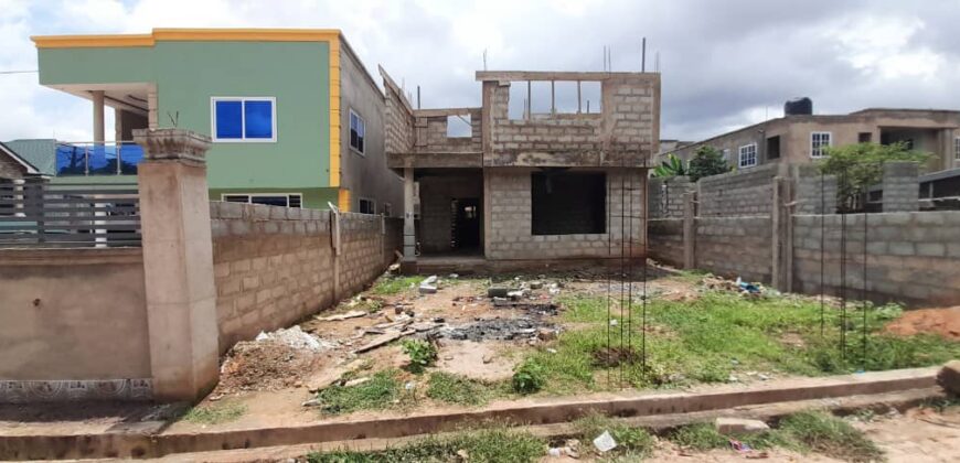 3 Bed rooms Storey uncompleted at Pokuase for sale