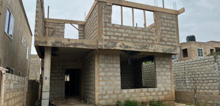 3 Bed rooms Storey uncompleted at Pokuase for sale