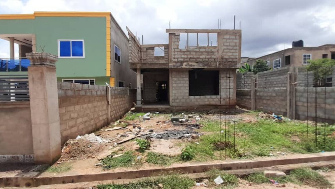 3 Bed rooms Storey uncompleted at Pokuase for sale