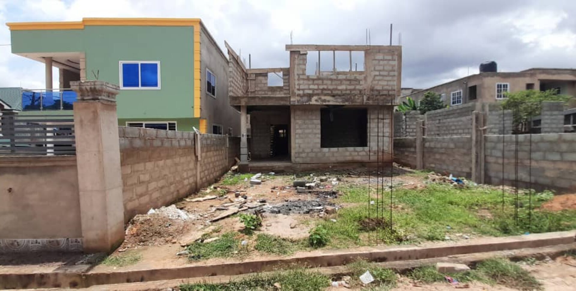 3 Bed rooms Storey uncompleted at Pokuase for sale